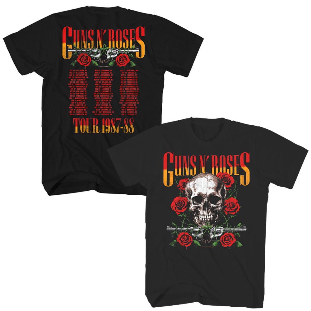 GUNS N ROSES ガンズアンドローゼズ (結成 40周年 ) - 1987 - 88 TOUR / バックプリントあり / Tシャツ / メンズ - PGS